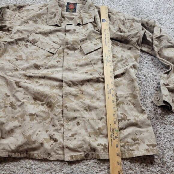 US Navy Marines American Apparel Desert Camo Shirt Mens Medium Long Sleeve - Picture 5 of 7